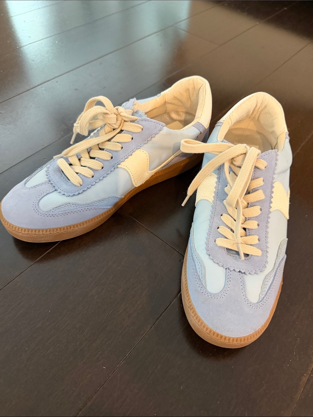 Dolce Vita Light Blue & Cream Retro-Style Sneakers